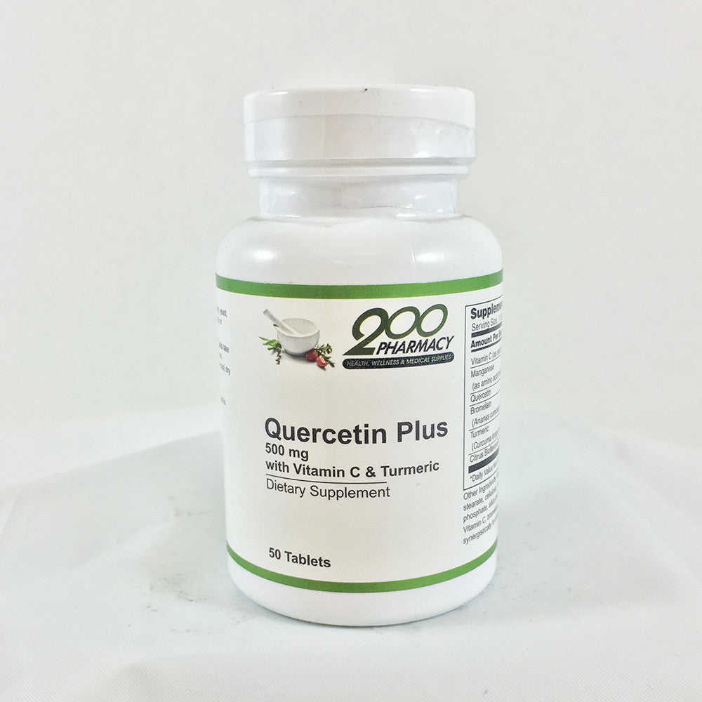 Quercetin Plus 500 mg with Vitamin C & Turmeric / 50 tabs